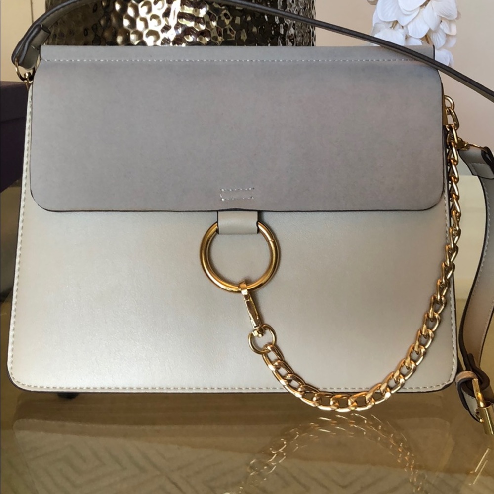 Designer look greige purse